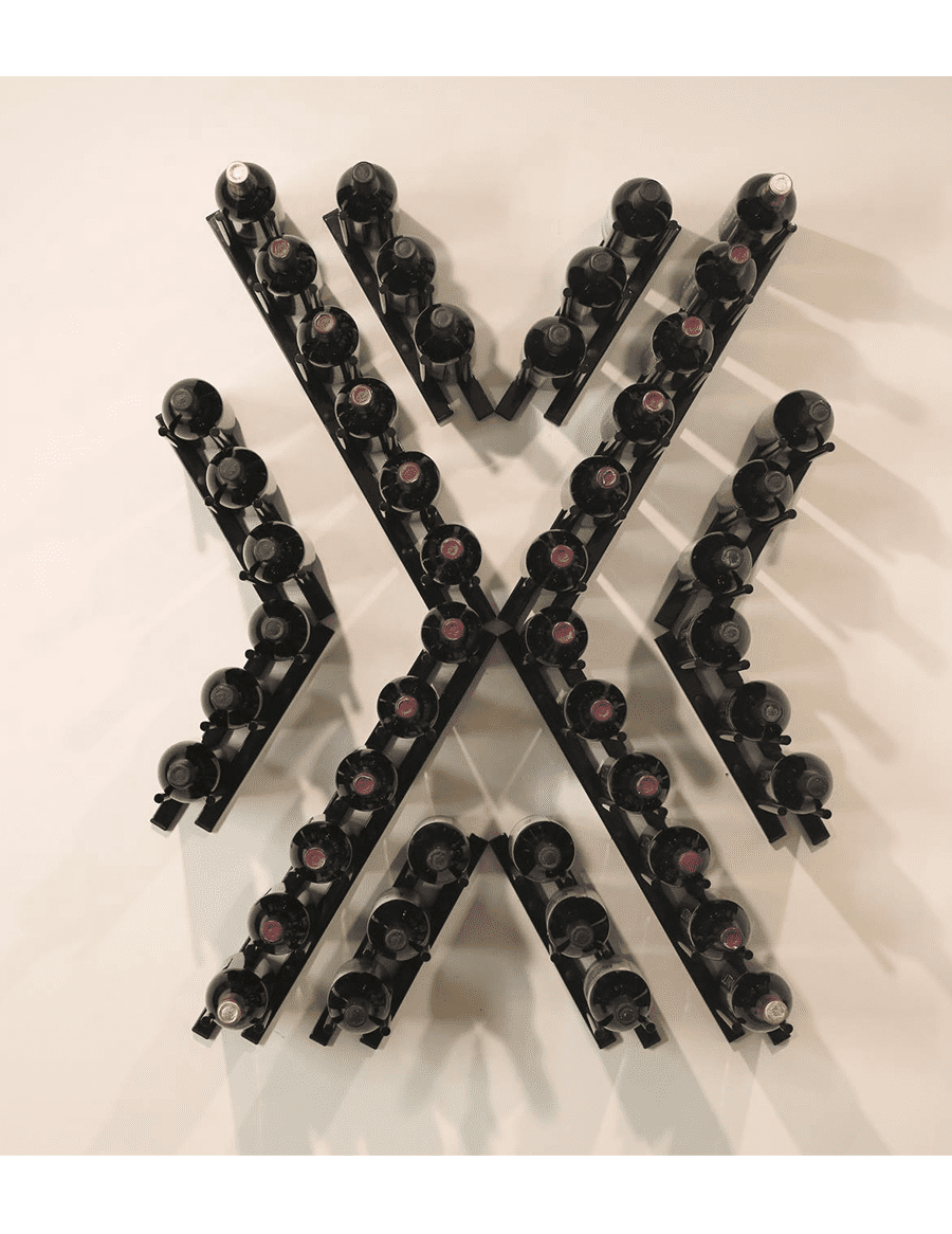 Ultra Wine Racks Straight Wall Rails – 4FT Metal Wine Rack (12 Bottles)