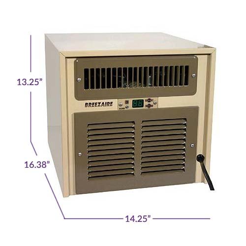 Breezaire - 15" Wine Cellar Cooling Unit, 3 Amps 140 cu.ft. Enclosure (WKL 1060)