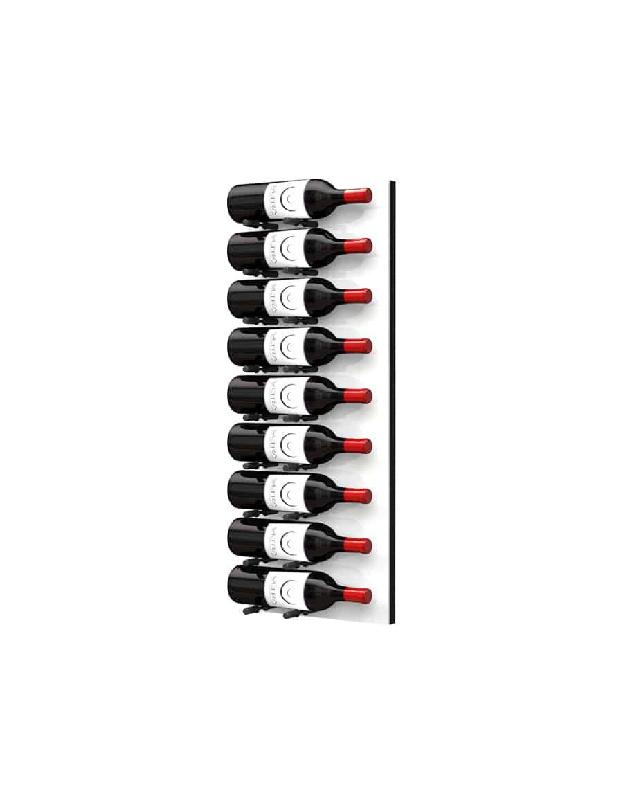 Ultra Wine Racks Fusion HZ Label-Out Wine Wall White Acrylic (3 Foot) w/ LED Option