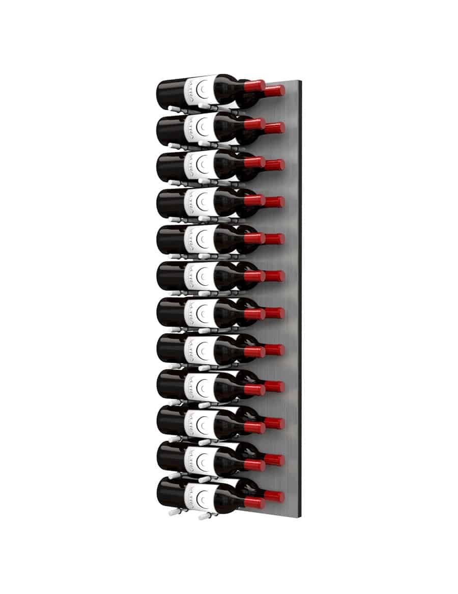 Ultra Wine Racks Fusion HZ Label Out Wine Wall Alumasteel (4 Foot) w/ LED Option