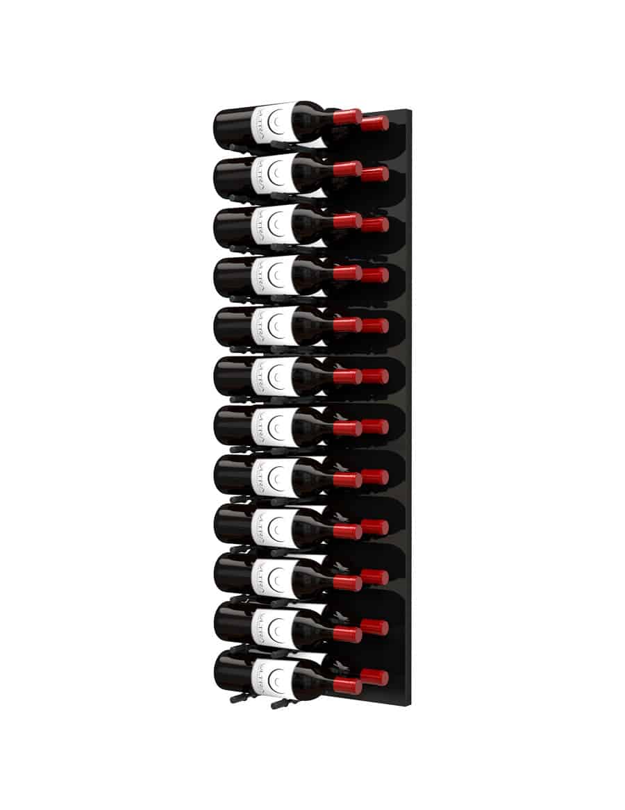 Ultra Wine Racks Fusion HZ Label-Out Wine Wall Black Acrylic (4 Foot)