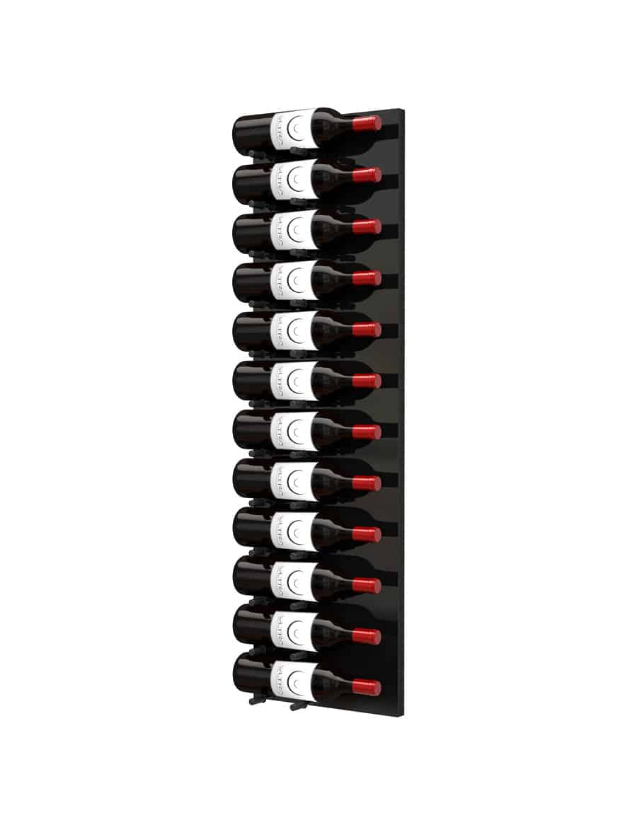 Ultra Wine Racks Fusion HZ Label-Out Wine Wall Black Acrylic (4 Foot)