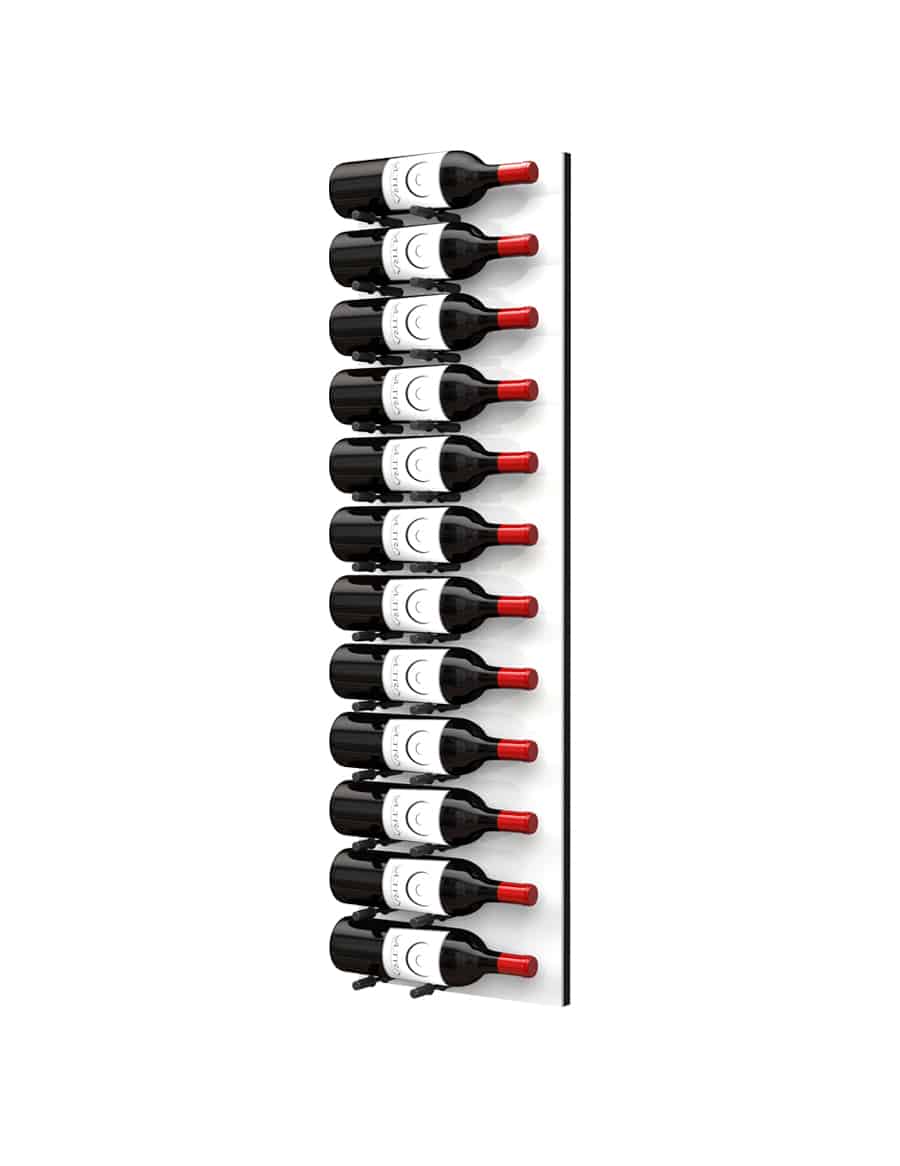 Ultra Wine Racks Fusion HZ Label Out Wine Wall White Acrylic (4 Foot)