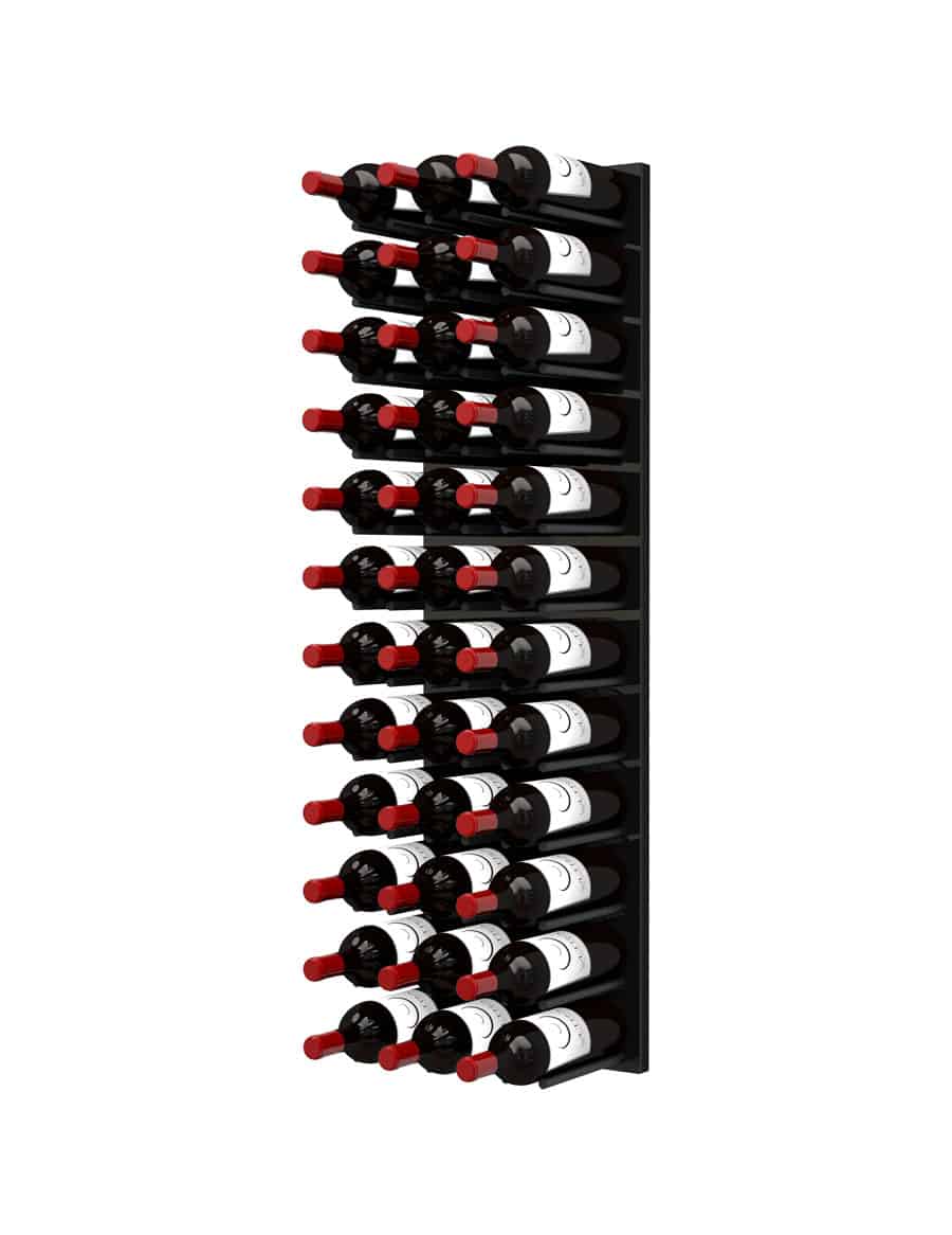 Ultra Wine Racks Fusion ST Cork-Out Wine Wall Black Acrylic (4 Foot) w/ LED Option