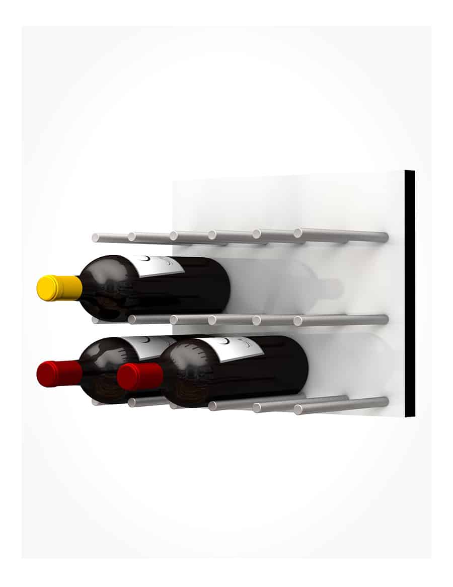Ultra Wine Racks ST Fusion Panel Wine Rack w/ LED Option — White Acrylic (9 Bottles)