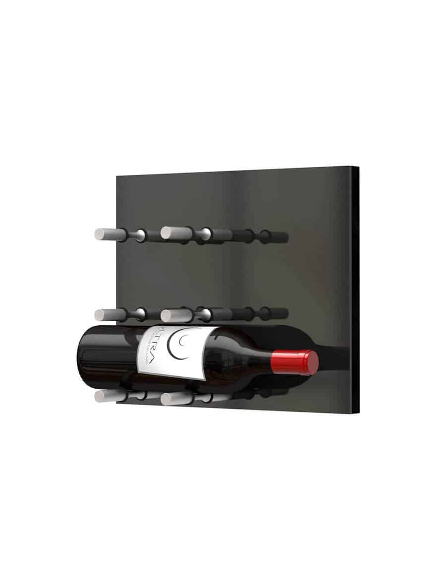 Ultra Wine Racks HZ Fusion Panel Wine Rack — Black Acrylic (3 To 9 Bottles)