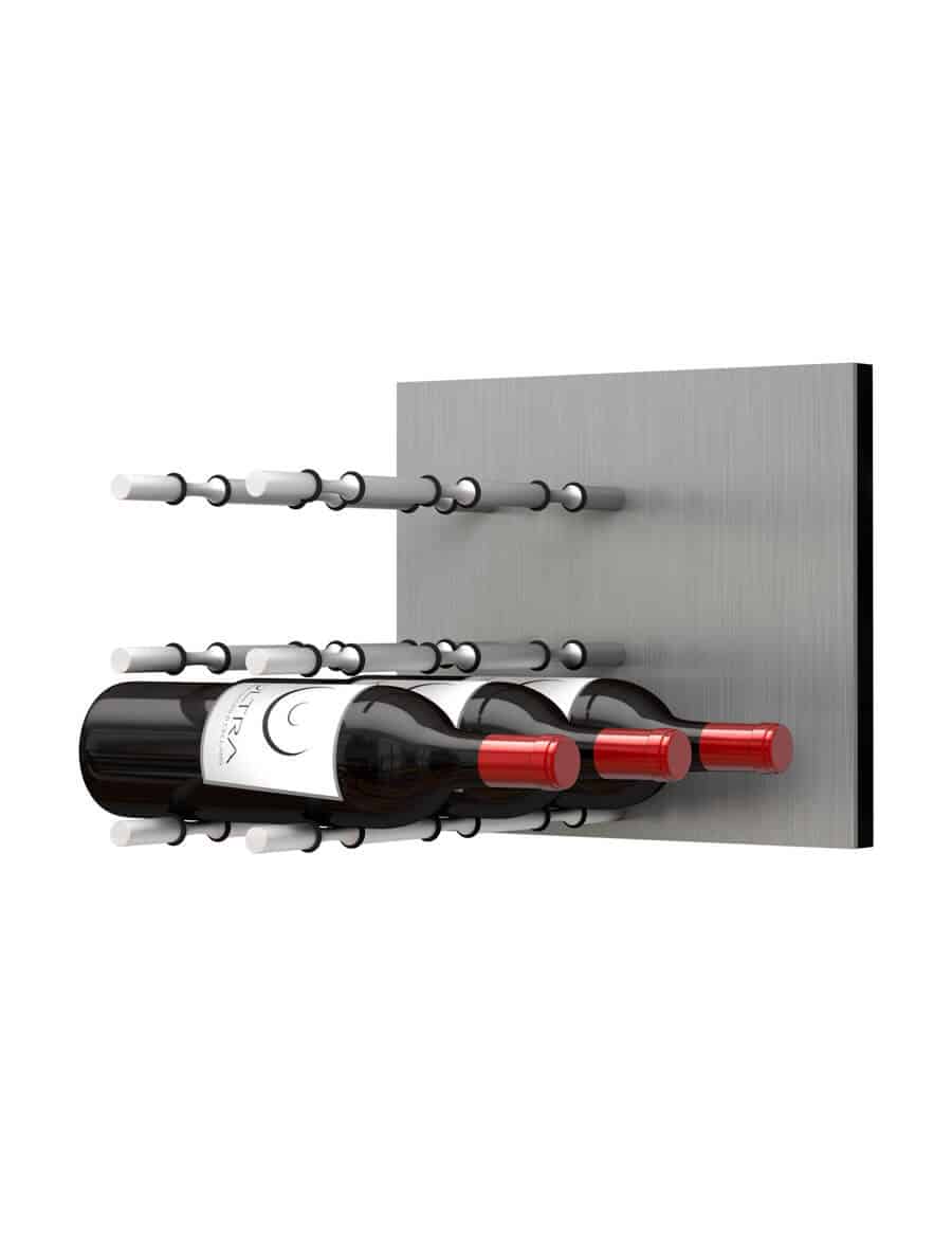 Ultra Wine Racks HZ Fusion Panel Wine Rack w/ LED Option — Alumasteel (3 To 9 Bottles)