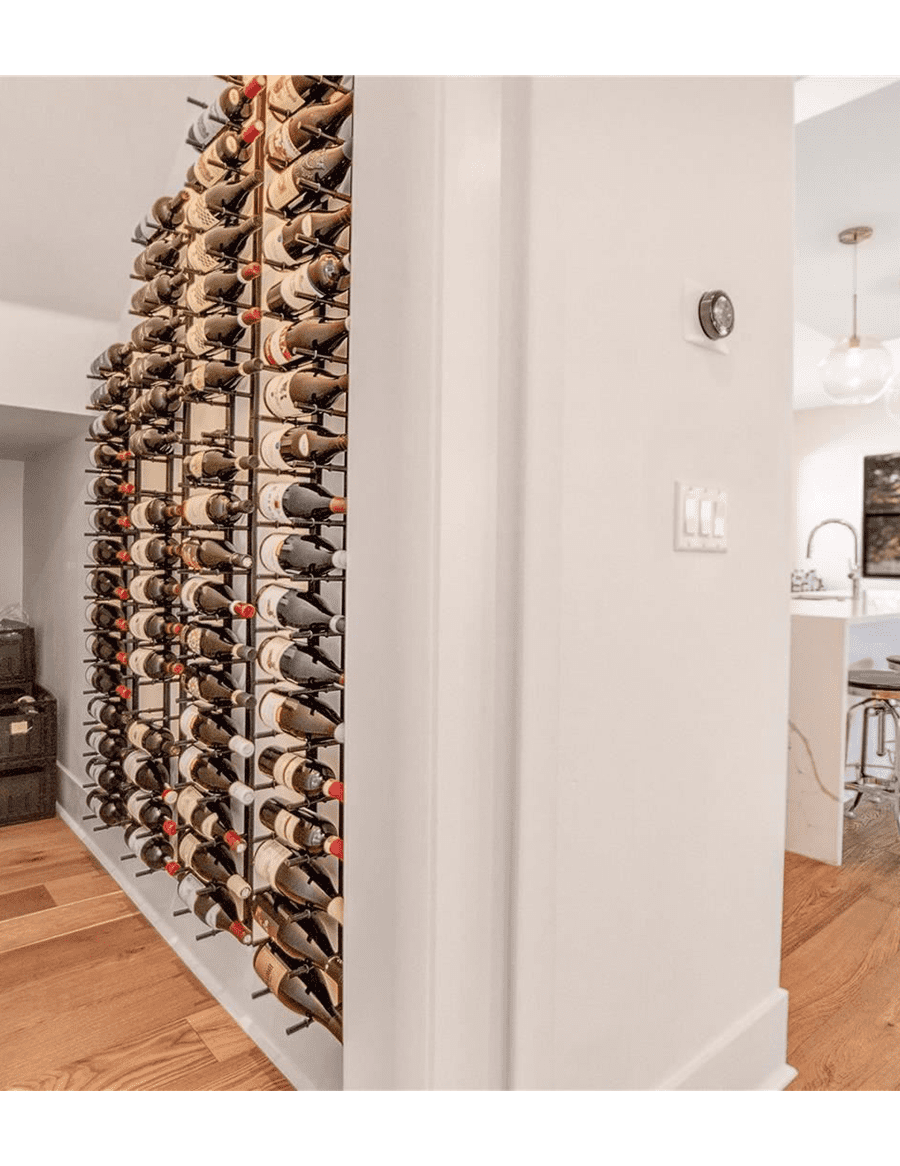 Ultra Wine Racks HZ Wall Rails – 2FT Metal Wine Rack (6 To 18 Bottles)