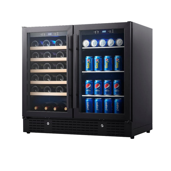 KingsBottle 36 Heating Glass 2 Door Built in Beverage Fridge - KBU56M