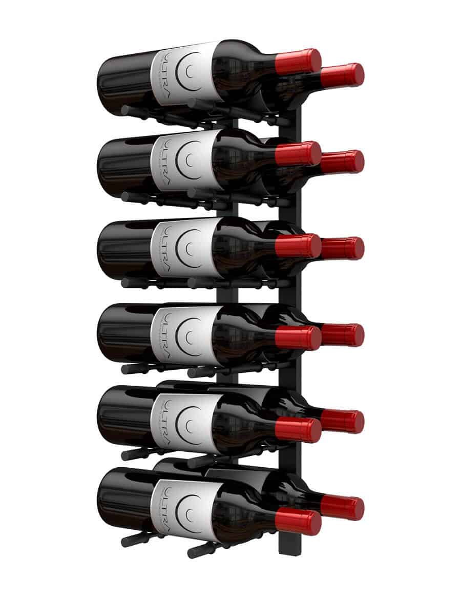 Ultra Wine Racks HZ Wall Rails – 2FT Metal Wine Rack (6 To 18 Bottles)