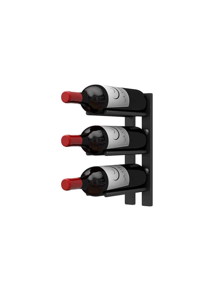 Ultra Wine Racks Straight Wall Rails – 1FT Metal Wine Rack (3 Bottles)