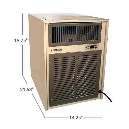 Breezaire - 15" Wine Cellar Cooling Unit, 7 Amps 1000 cu.ft. Enclosure (WKL 4000)