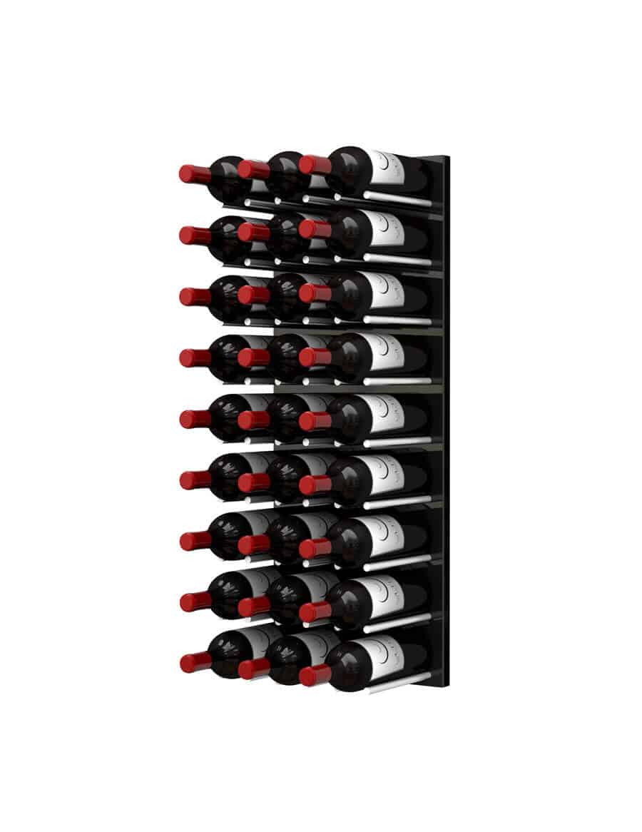 Ultra Wine Racks Fusion ST Cork-Out Wine Wall Black Acrylic (3 Foot) w/ LED Option