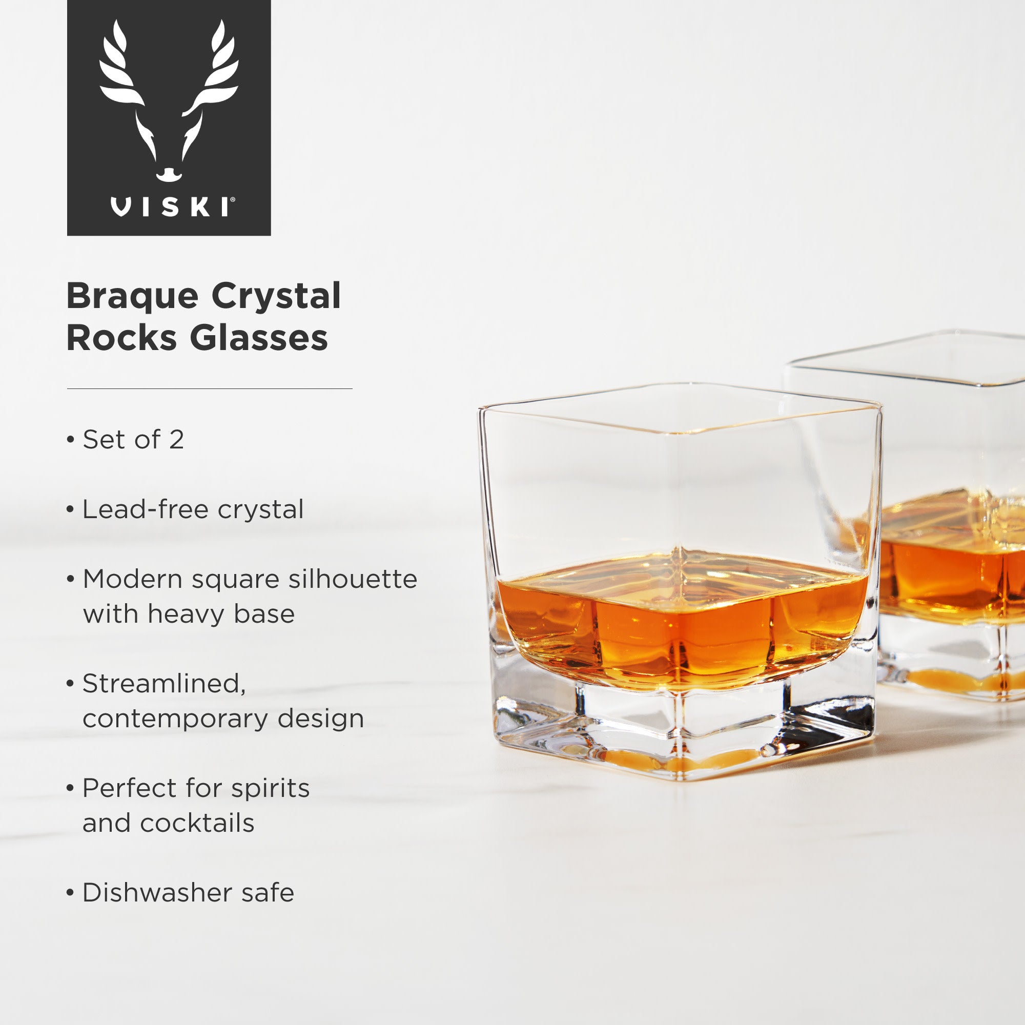 Braque Crystal Rocks Glasses by Viski® (11289)