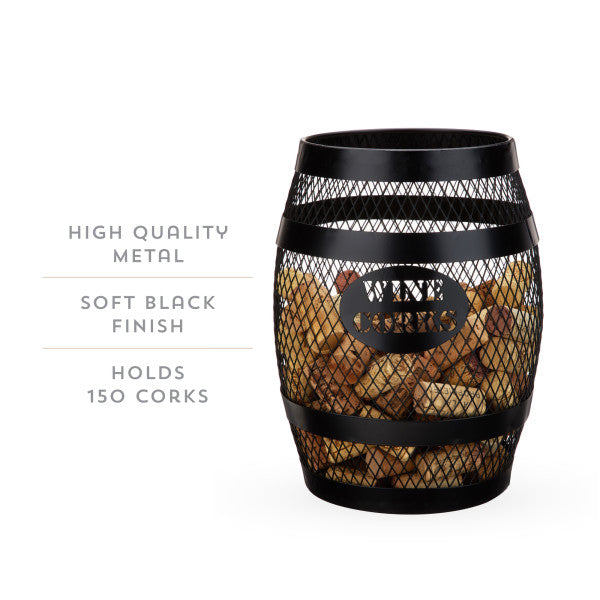 Black Barrel Cork Holder by Twine (10882)