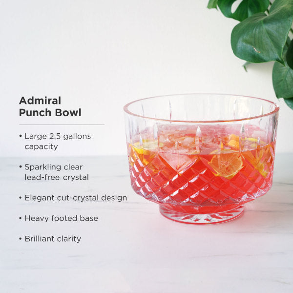 Admiral Punch Bowl with 8 Tumblers by Viski (11039)