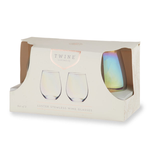 Luster Stemless Wine Glass Set by Twine (10609)