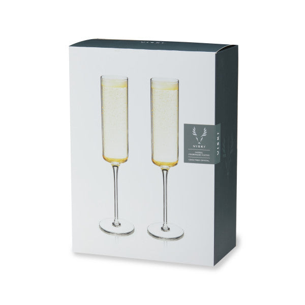 Laurel Champagne Flutes by Viski (10892)