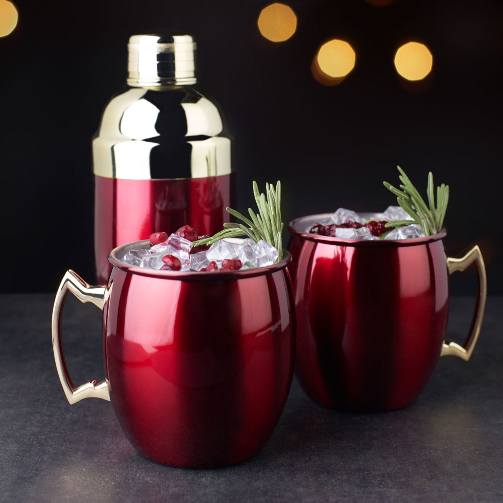 Red Mule Mug & Cocktail Shaker Gift Set by Twine Living® (Set of 3)