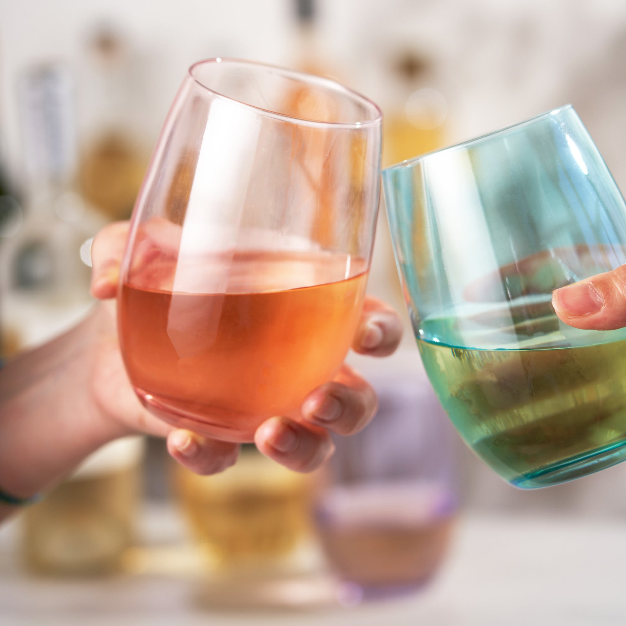 Color Stemless Wine Glass set of 4 by True (11415)