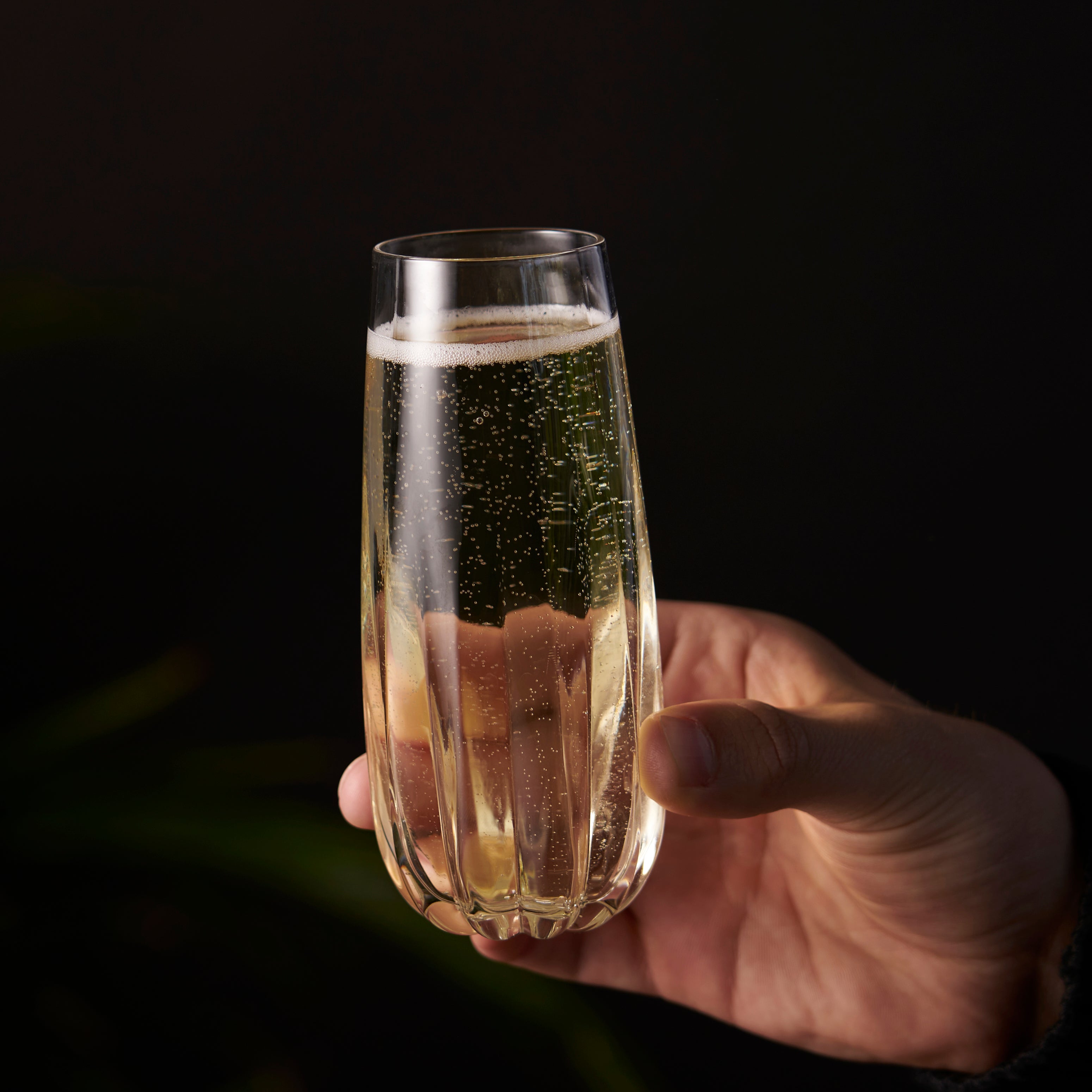 Cactus Crystal Stemless Champagne Flutes by Viski® (5318)
