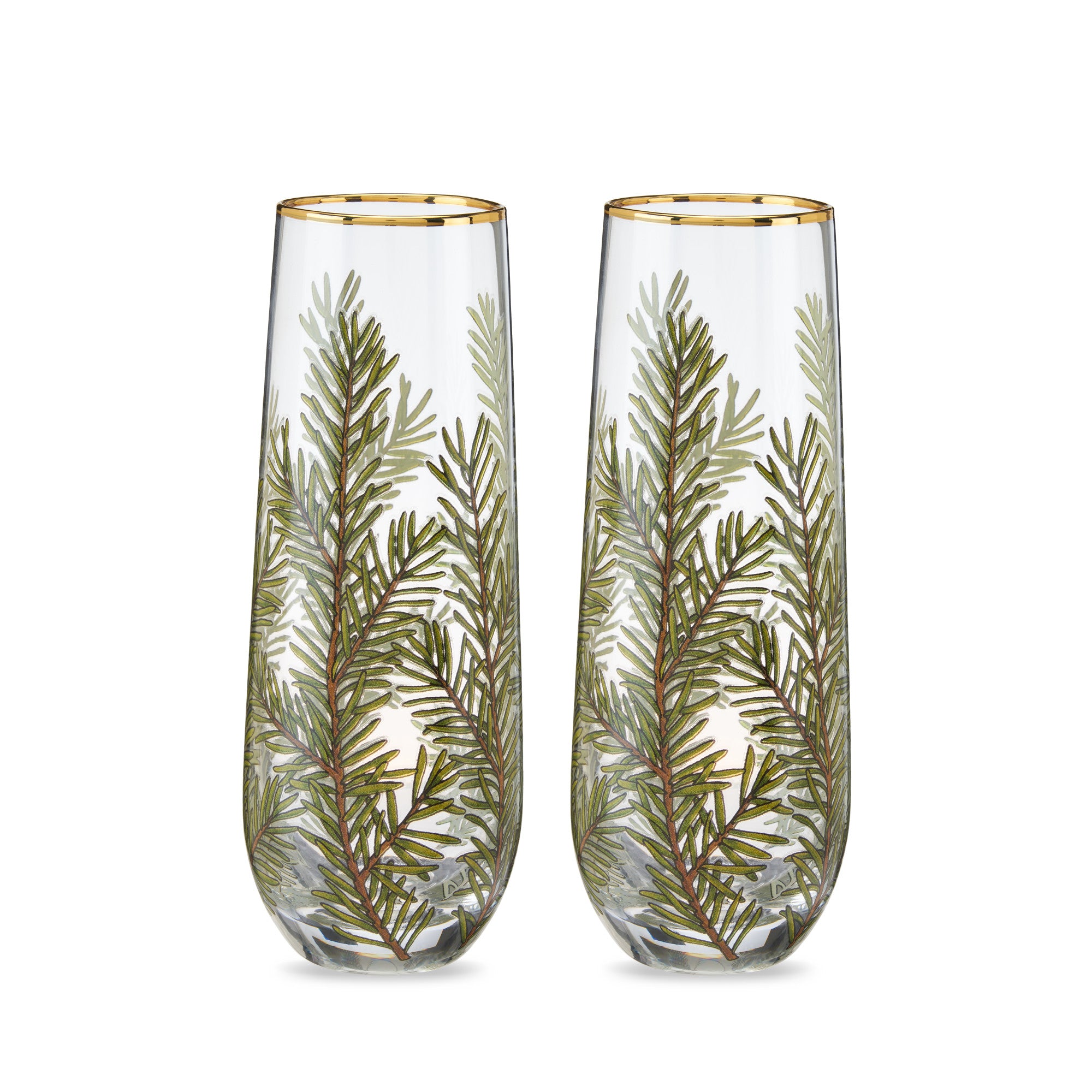 Woodland Stemless Champagne Flute Set by Twine®