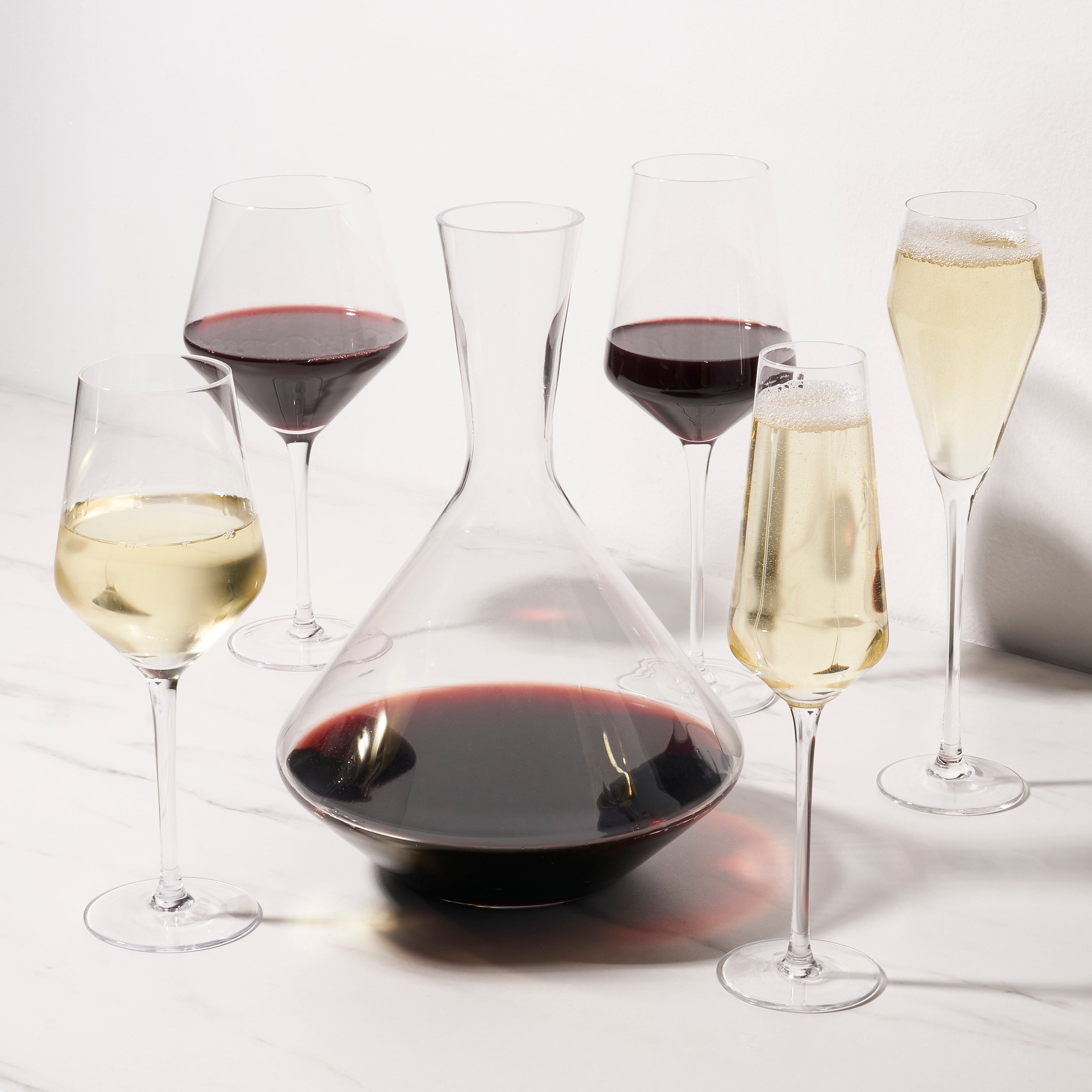 Angled Crystal Bordeaux Glasses by Viski® (4531)