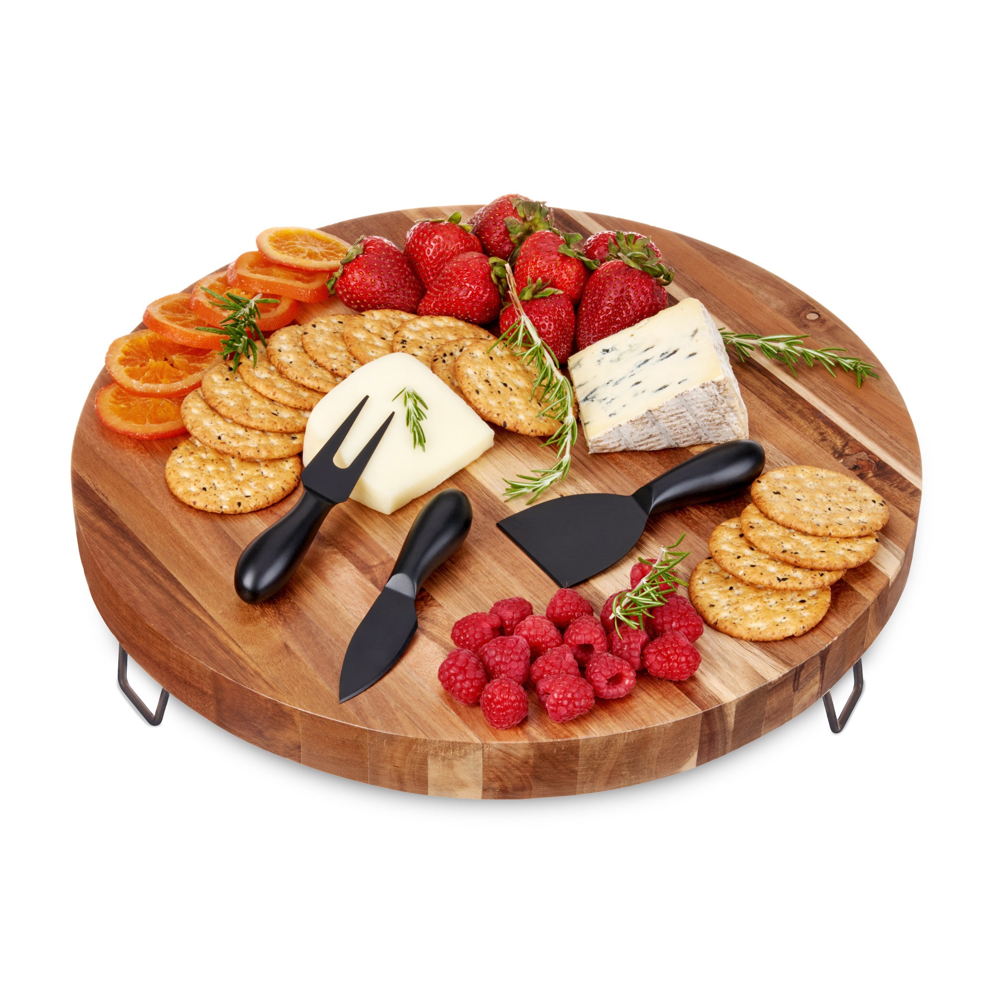 Acacia Footed Cheese Board & Knife Set by Twine Living®