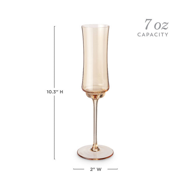 Tulip Champagne Flute in Amber by Twine Living (10877)