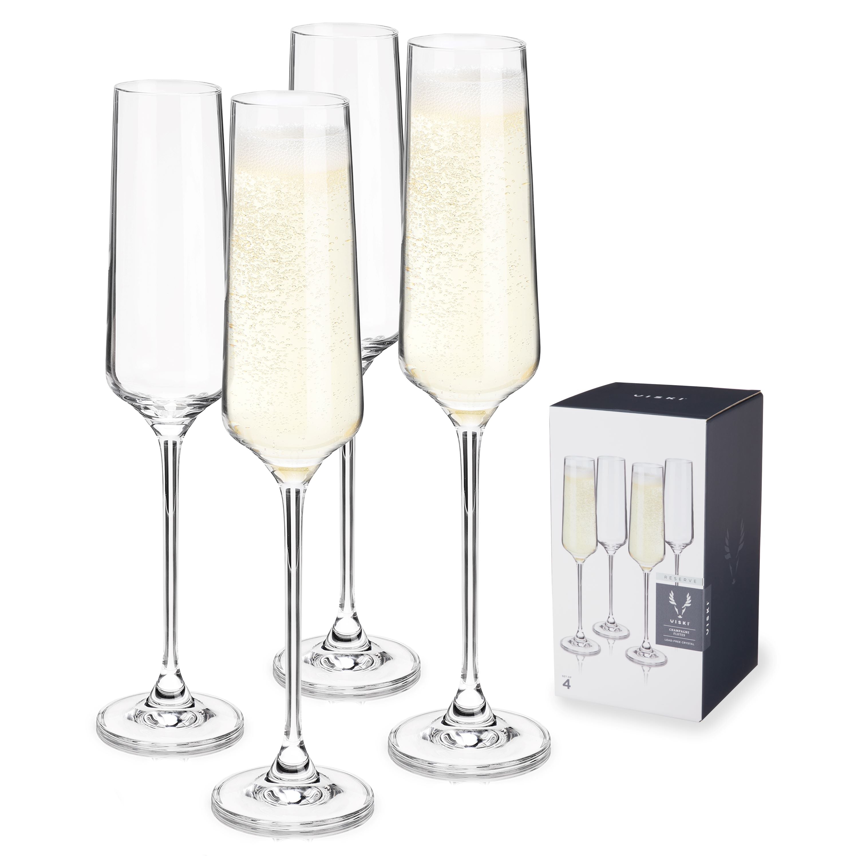 European Crystal Champagne Flutes by Viski® (10103)