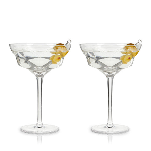 Faceted Martini Glasses by Viski (1066)