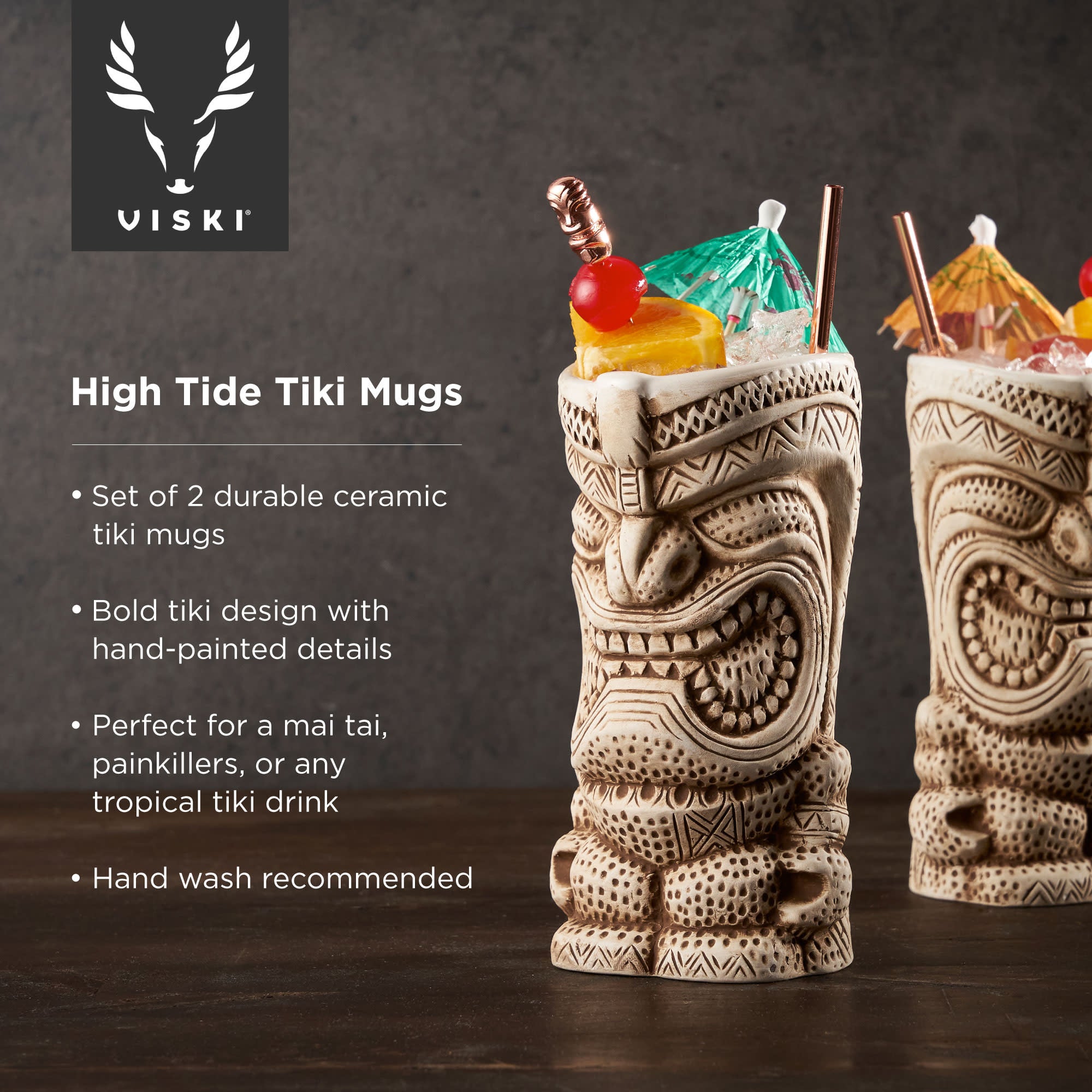 High Tide Tiki Mugs by Viski (11136)
