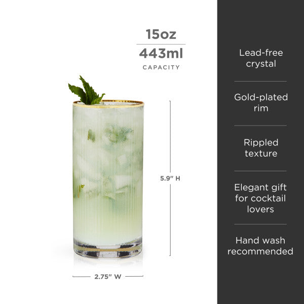 Meridian Highball Glasses by Viski (10802)