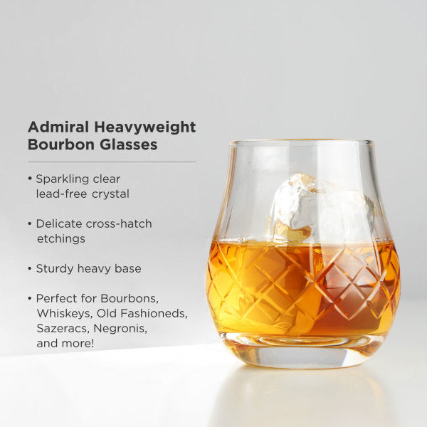 Admiral Heavyweight Bourbon Glasses by Viski (10815)