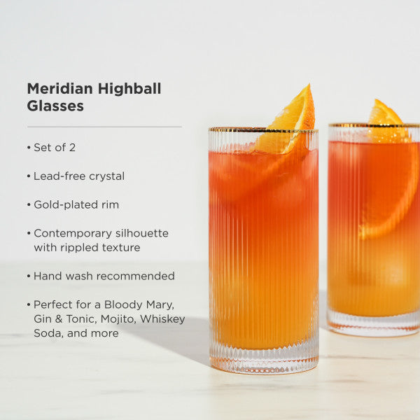 Meridian Highball Glasses by Viski (10802)