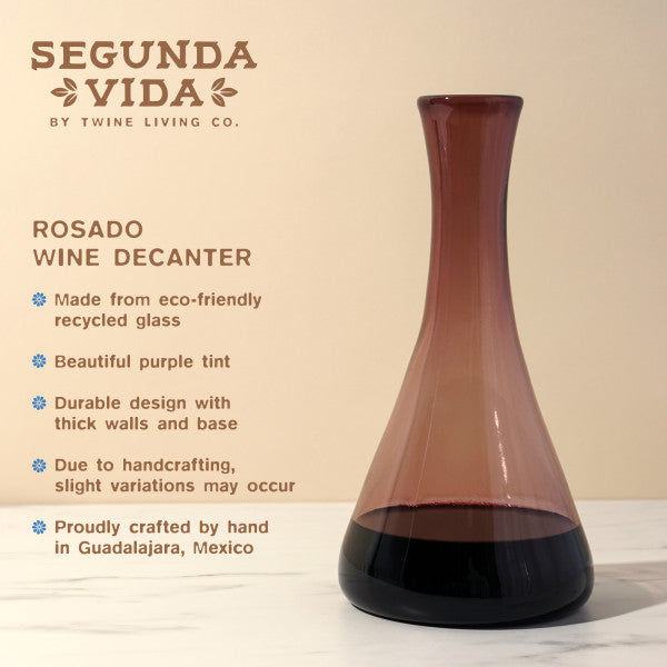 Rosado Recycled Wine Decanter by Twine Living (11027)