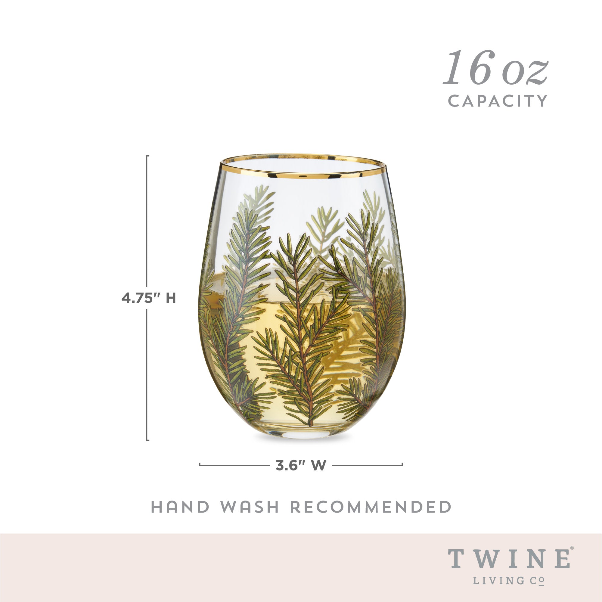 Woodland Stemless Wine Glass Set by Twine®