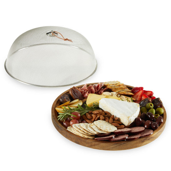 Modern Manor Slate & Acacia Cheese Board w/ Dome by Twine (10935)