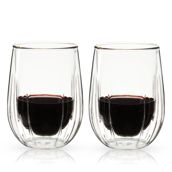 Double Walled Wine Glasses by Viski (11009)