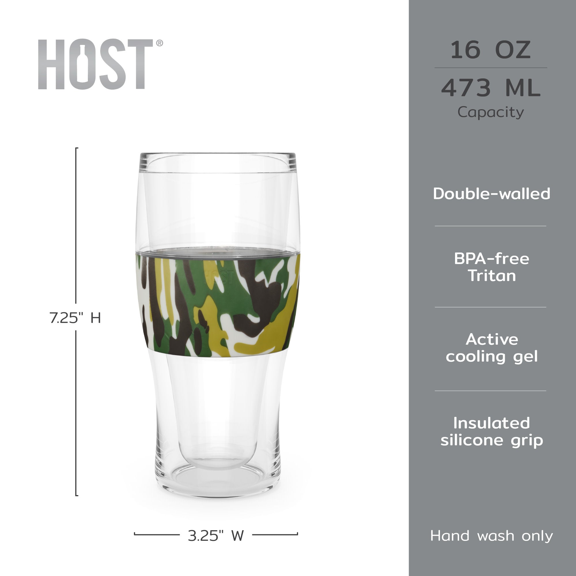 Beer FREEZE™ Cooling Cup in Green Camo (single) by HOST® (10051)