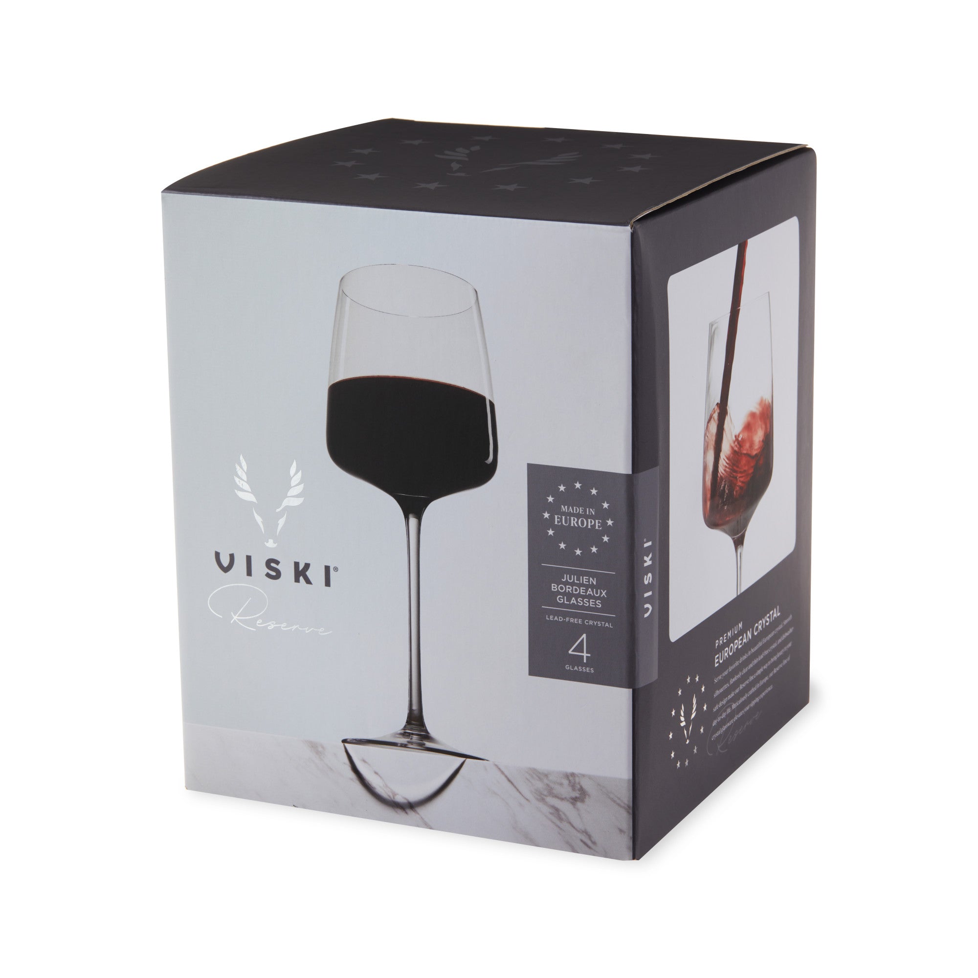 Reserve Julien Crystal Bordeaux Glasses By Viski (set of 4)