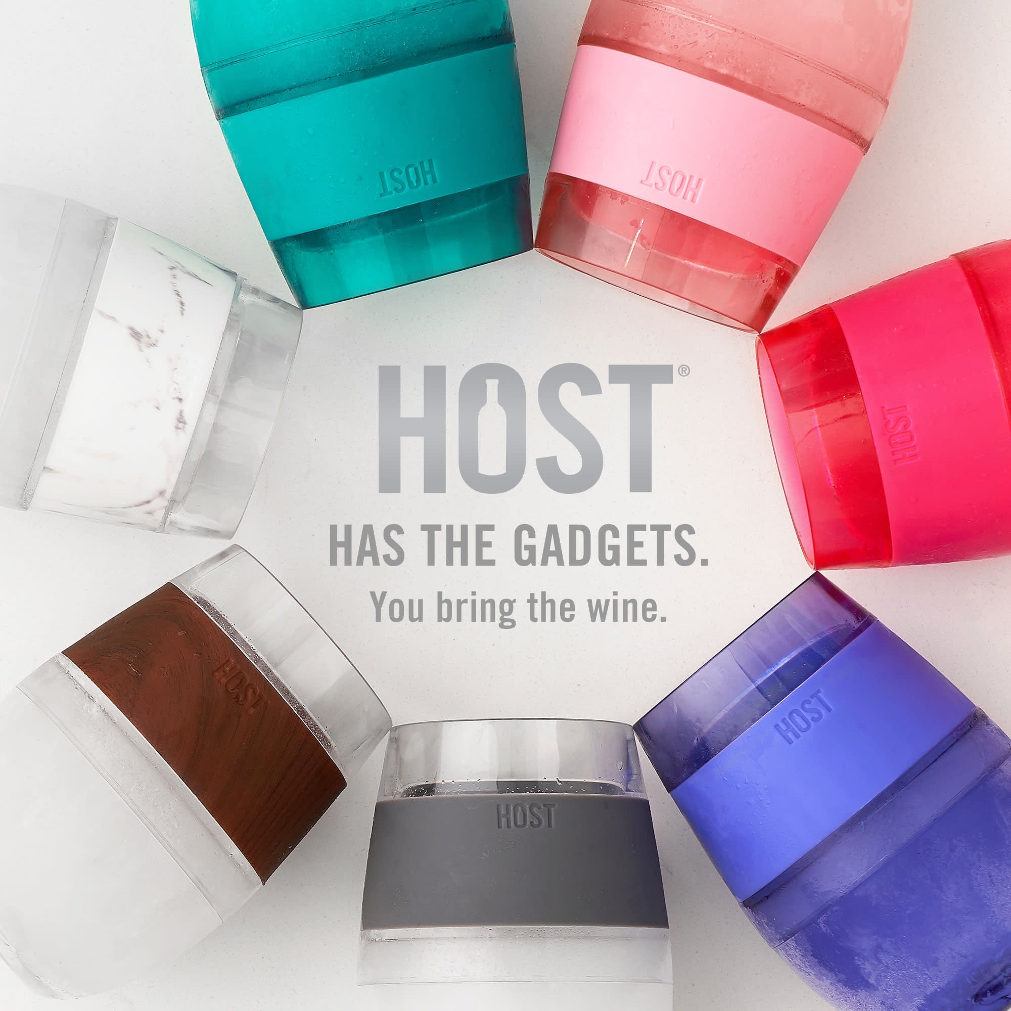 Wine FREEZE Translucent Cooling Cups by HOST