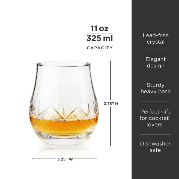 Admiral Heavyweight Bourbon Glasses by Viski (10815)