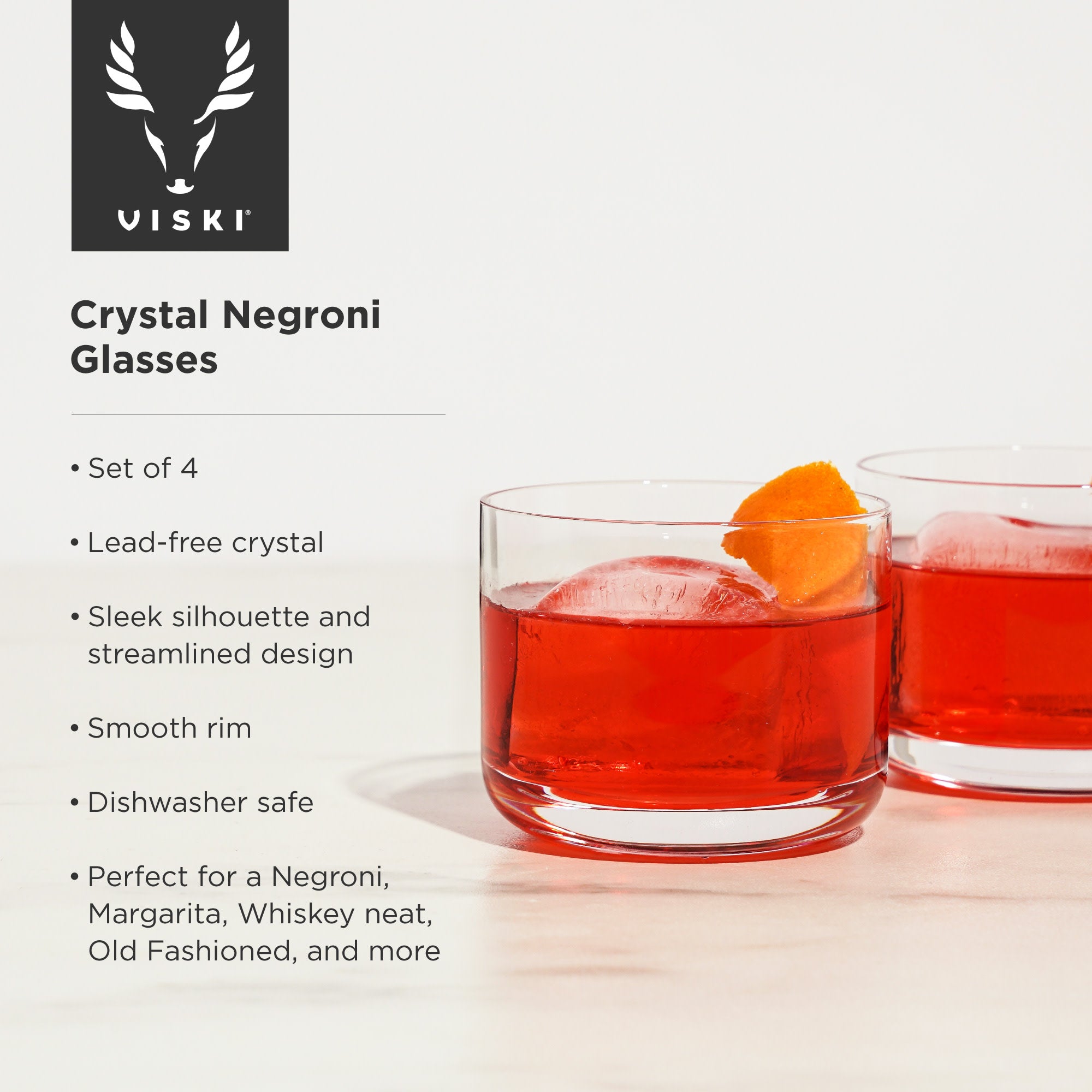 Crystal Negroni Glasses by Viski®