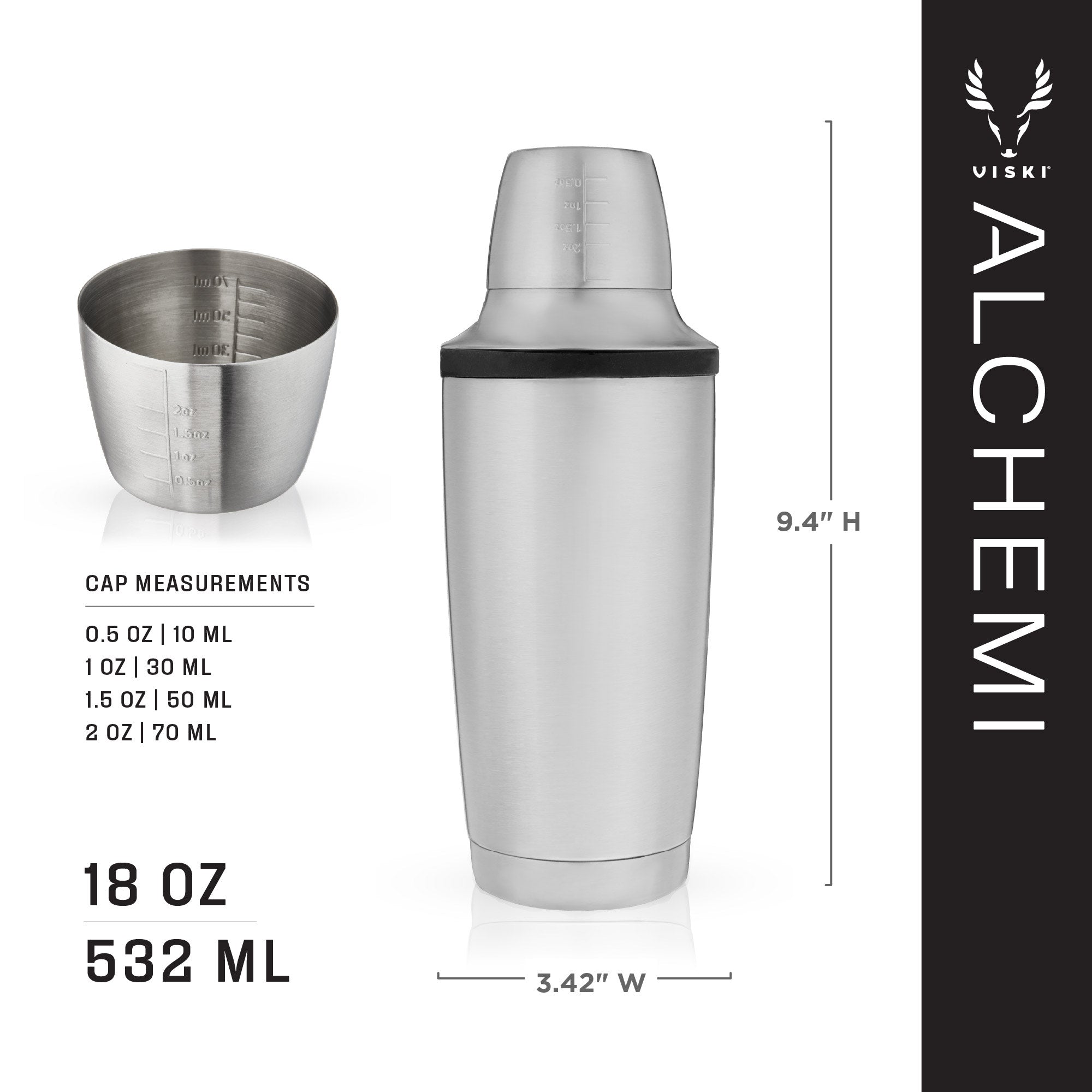 Alchemi Vacuum Insulated Shaker by Viski (11007)