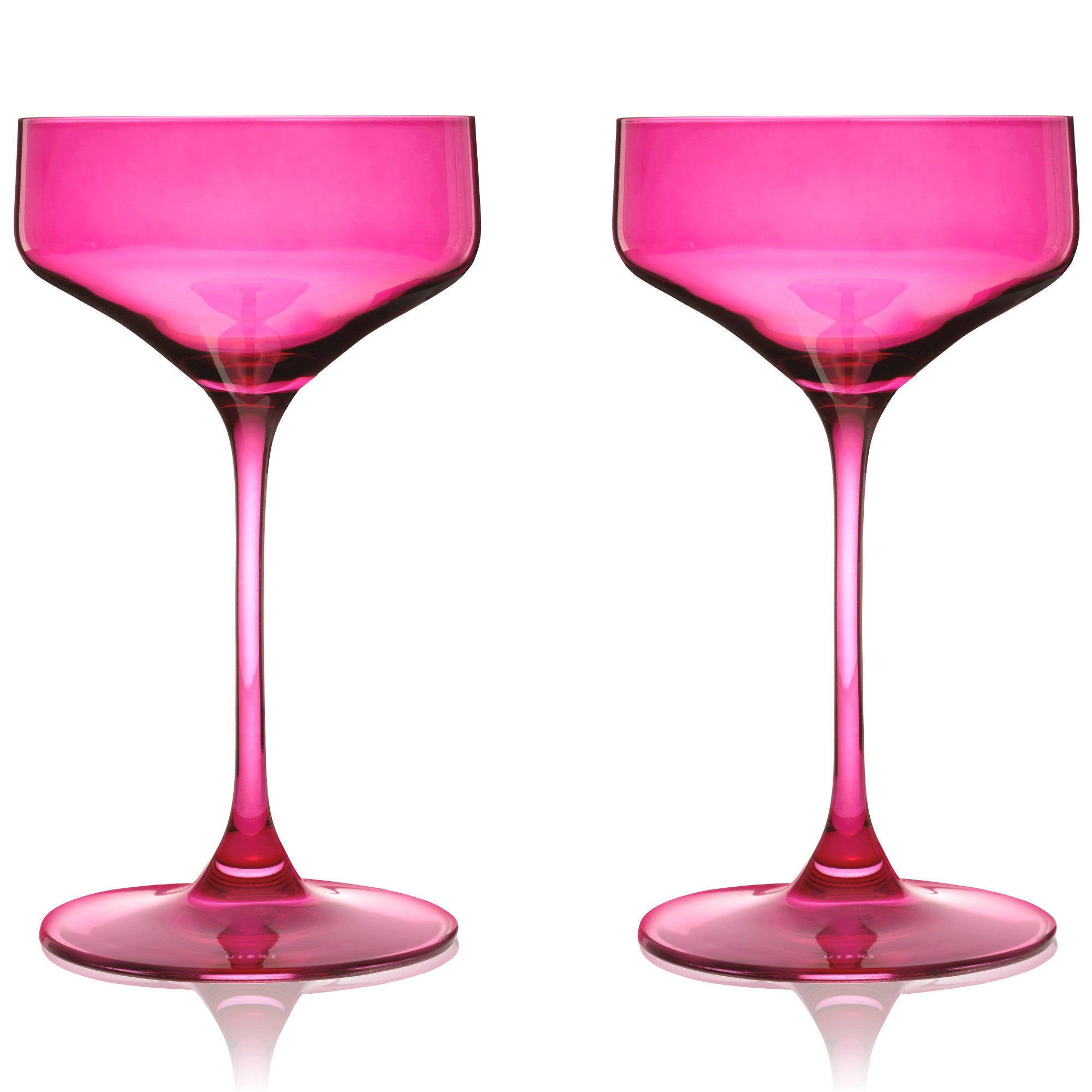 Reserve Nouveau Crystal Coupes in Berry by Viski (set of 2)