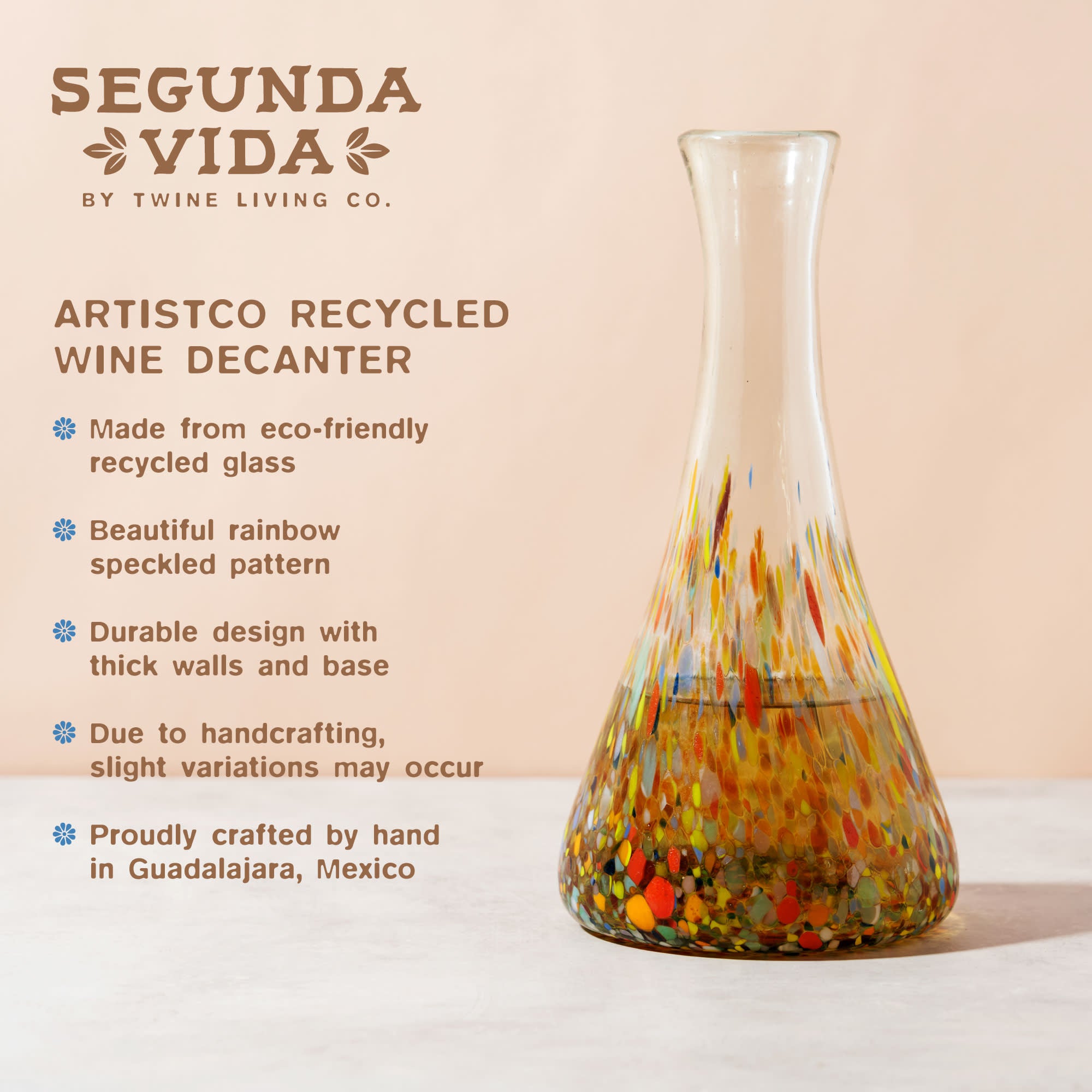 Artistico Recycled Wine Decanter by Twine Living®