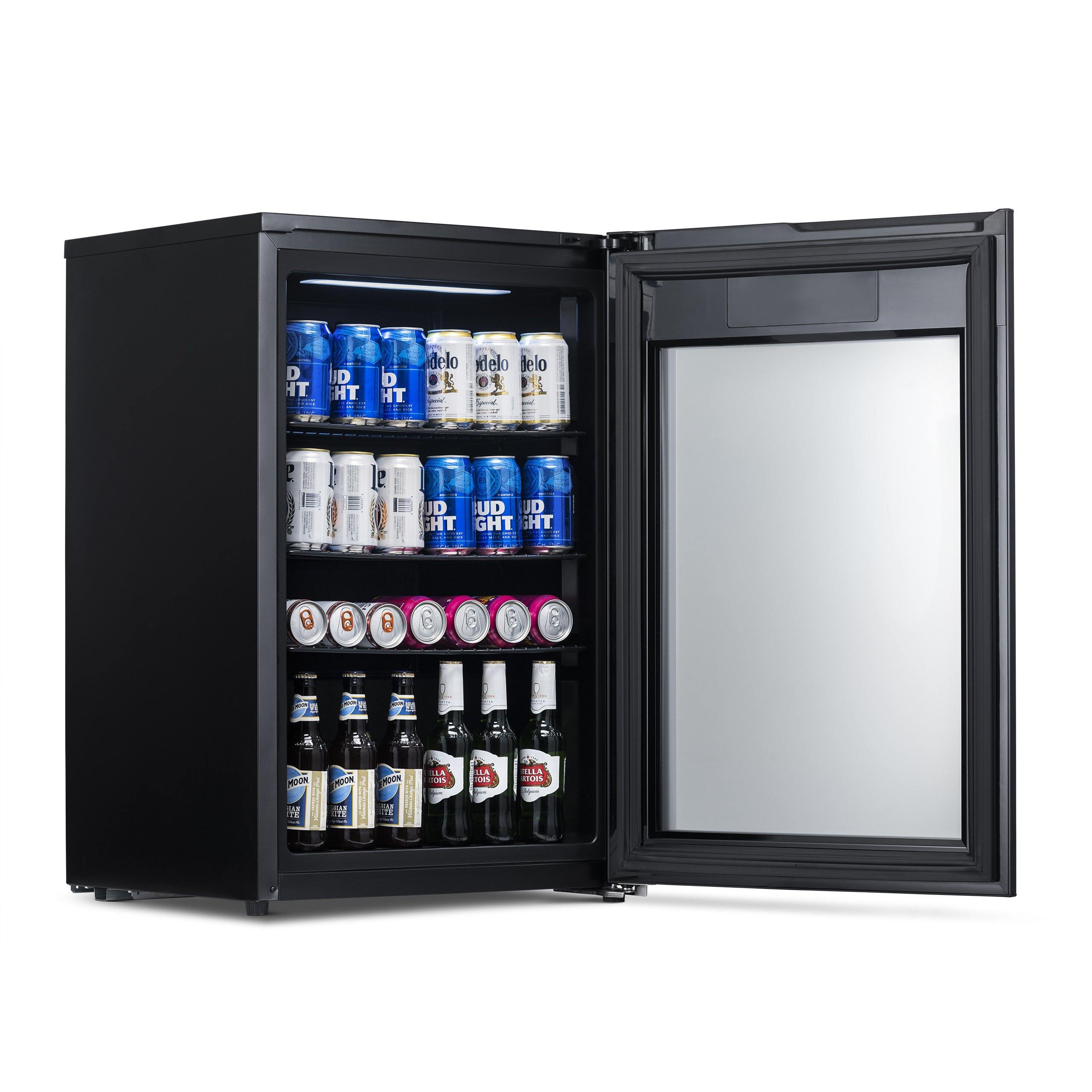 Newair Froster 125-Can Freestanding Black Beverage Center (NBF125BK00) - Chills Down to 23 Degrees!