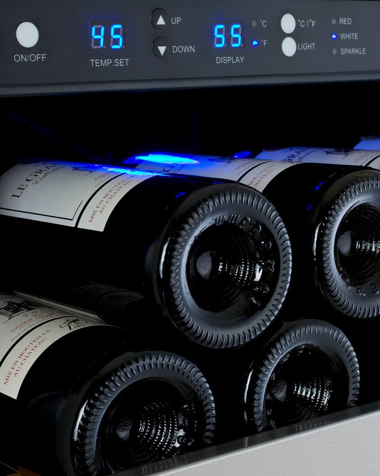 Allavino - 47" 256-Bottle Dual-Zone Side by Side Wine Cooler (BF 2X-VSWR128-1S20) - FlexCount II Tru-Vino