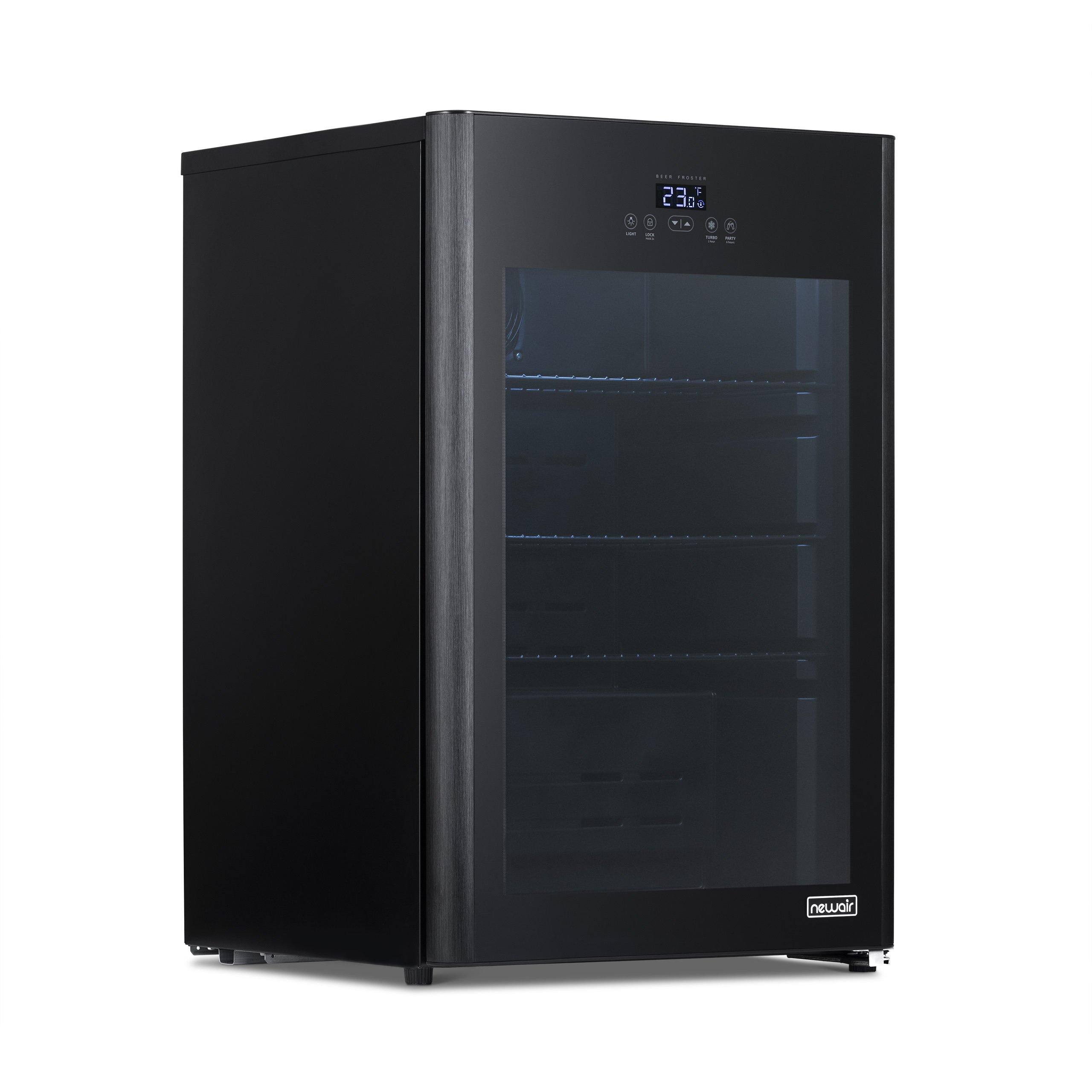 Newair Froster 125-Can Freestanding Black Beverage Center (NBF125BK00) - Chills Down to 23 Degrees!